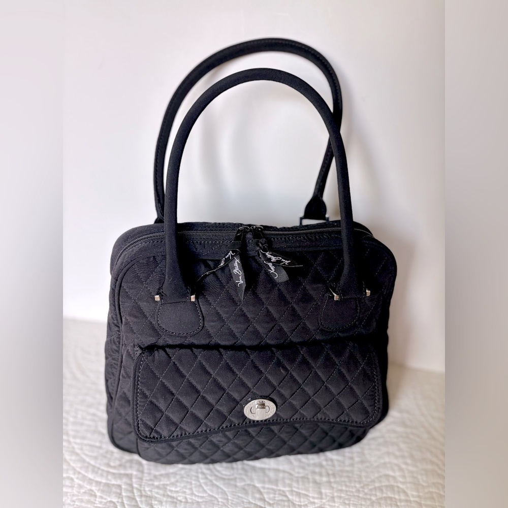 Vera Bradley Black Quilt Satchel Bag
